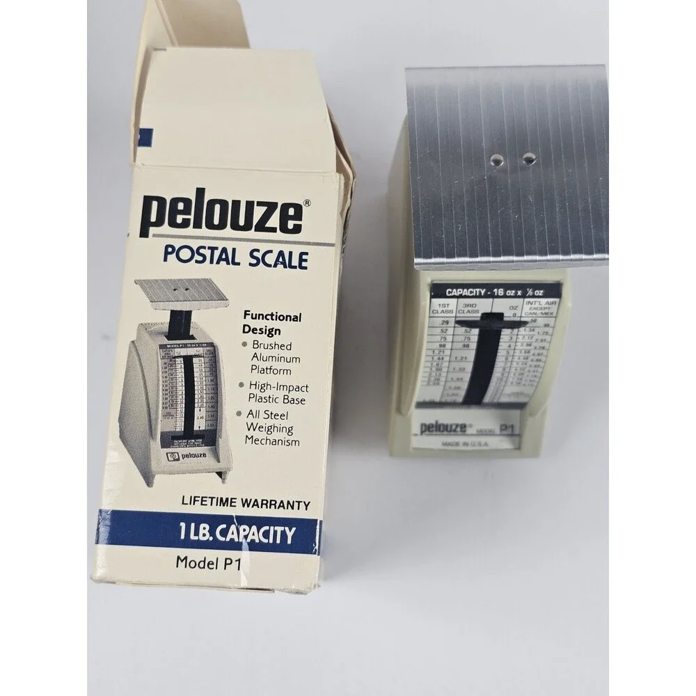 Vintage Pelouze Postal Scale USA 16oz Capacity Model P1 with Original Box